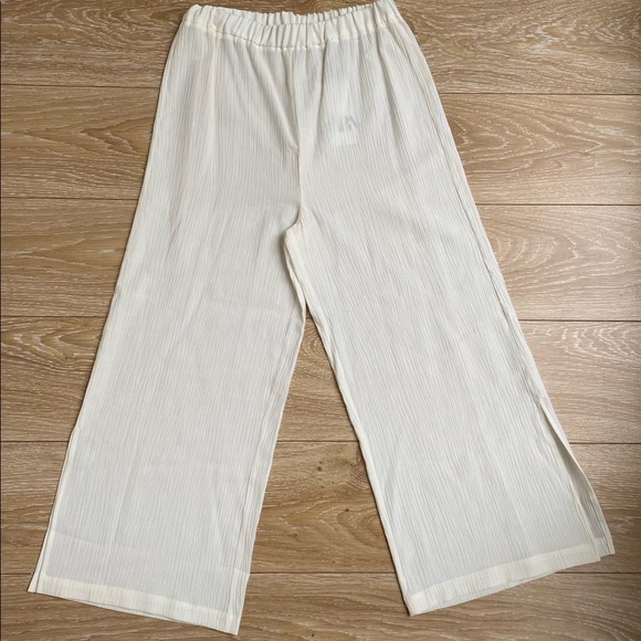 Zara | NWT Trouser Ribbed Pant with Leg Slit - Picture 5 of 7